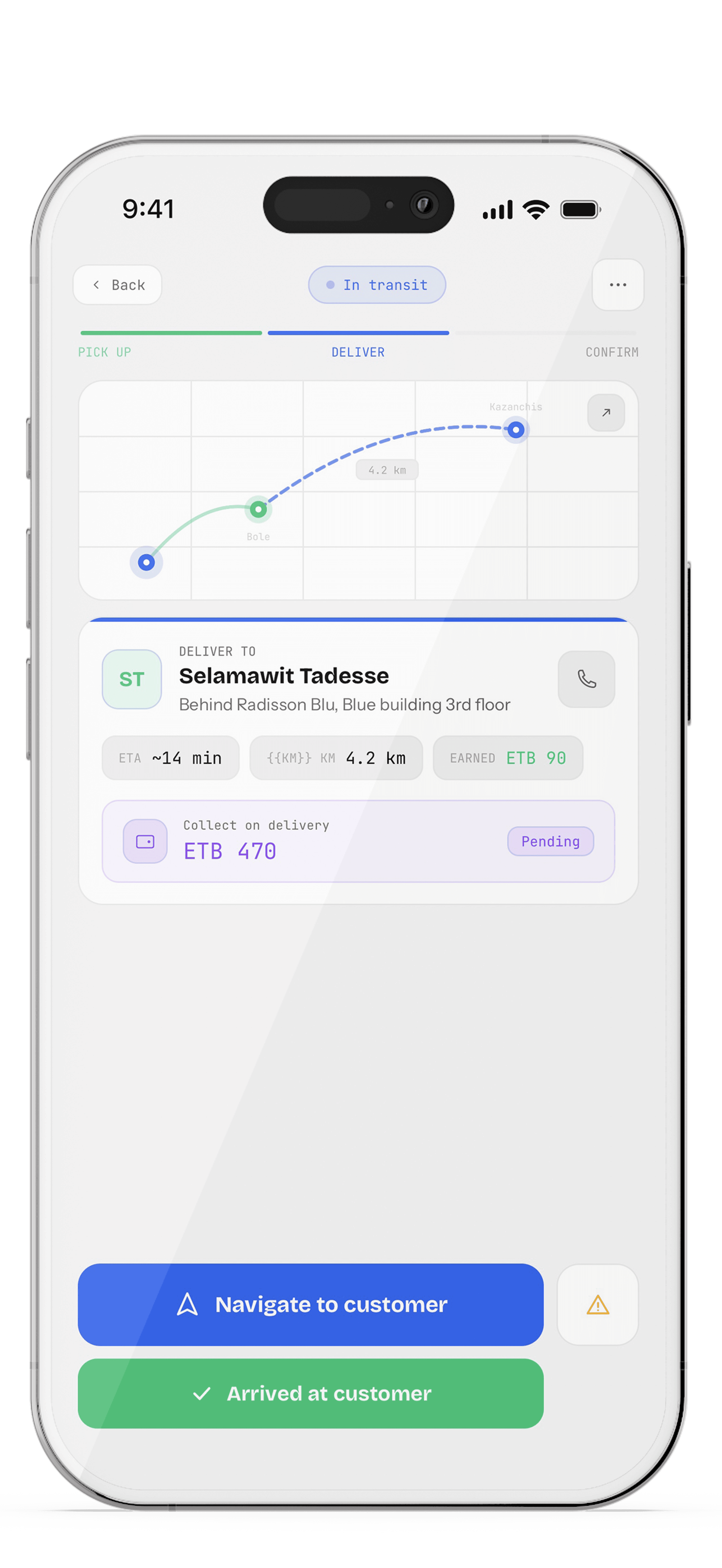 Live tracking, pickup to doorstep