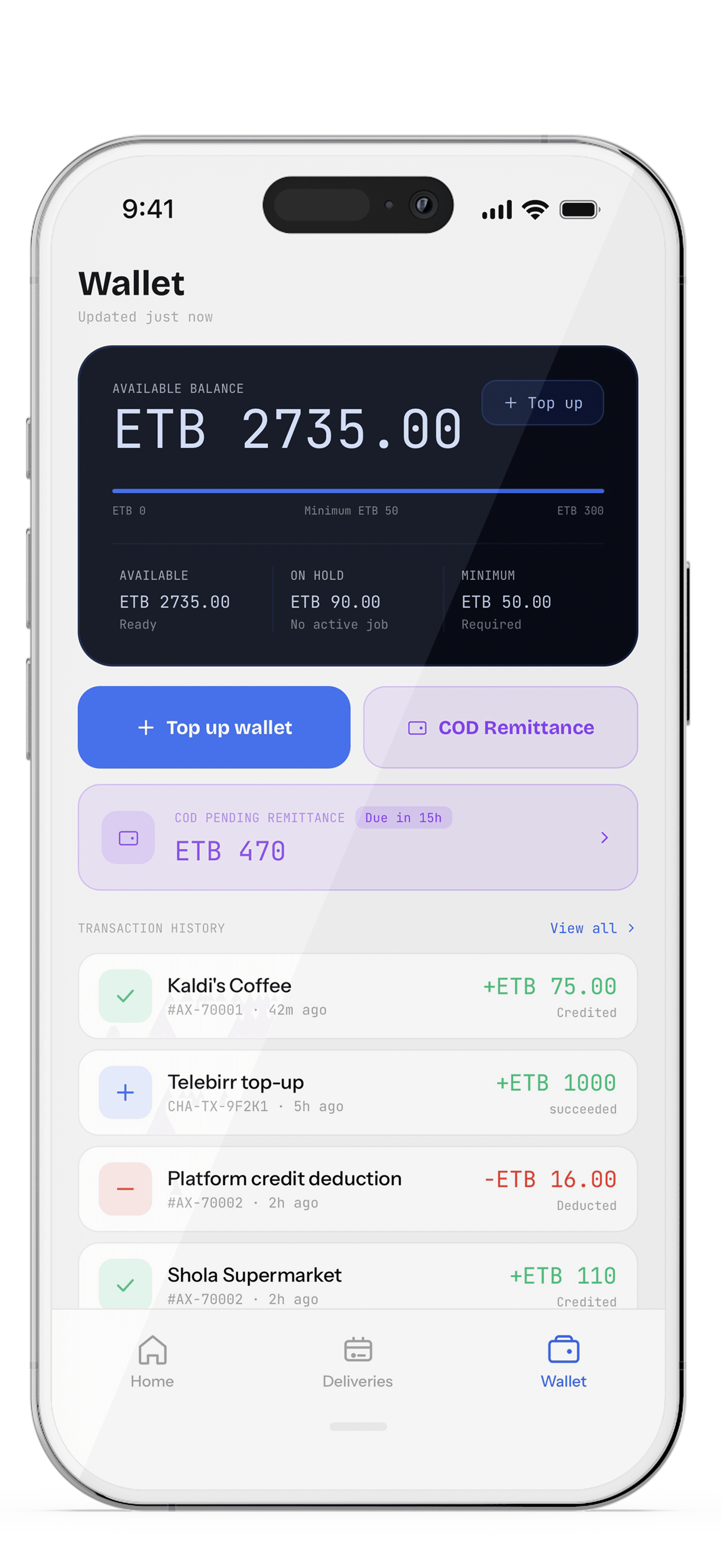 Every delivery lands in the ledger